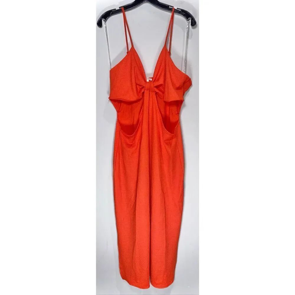 Derek Heart y2k orange midi dress size 2x
